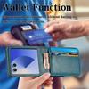 Leather Wallet Phone Case For Samsung Galaxy Z Flip 7 FE 6 5 4 3 Flip7 Flip6 Flip5 5G with Card Slot Hinge Protection