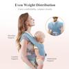 Newborn Carrier, Cozy Baby Carrier, Ergonomic Baby Wrap Carrier, Light Blue