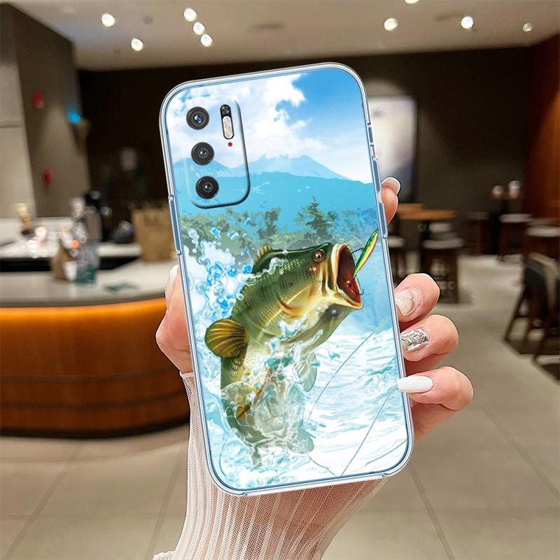 RE4 Angling Go Fishing Transparent Phone Case for Samsung Galaxy A04 A04S A14 A23 A34 A54 M23 M33 M52 M53