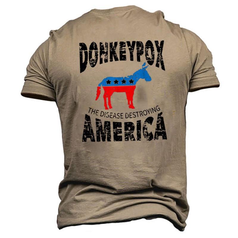 Pánská trička, letní volná, ležérní, módní, kulatý výstřih, 3D potiskem, krátký rukáv, top