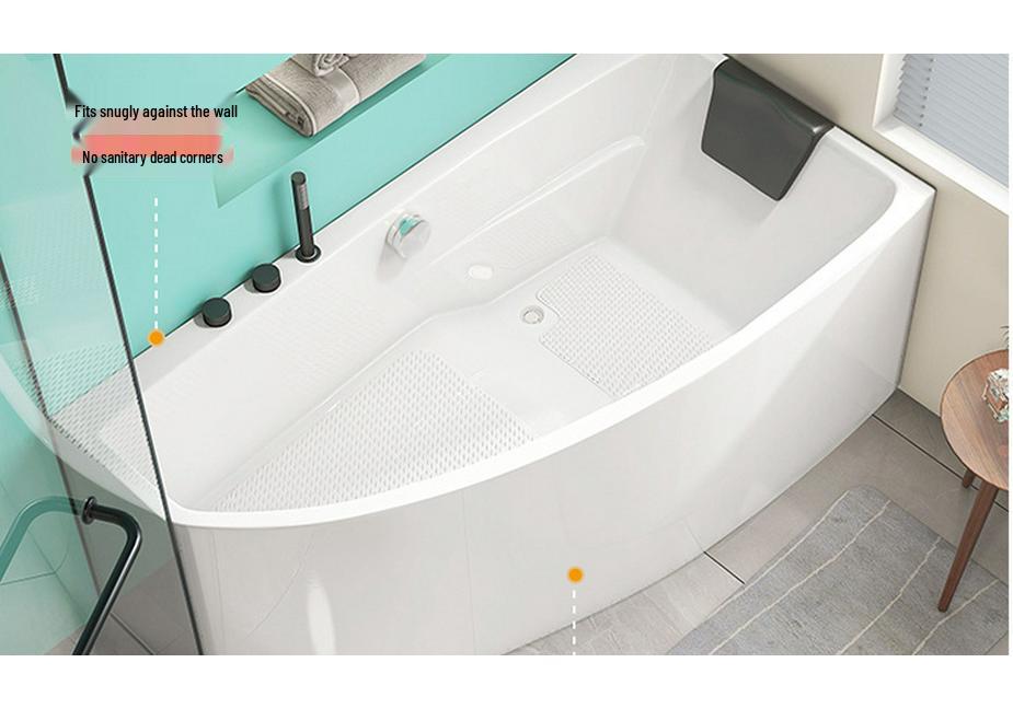 Compact Acrylic Bubble Massage Bathtub: 1.2 to 1.7m, Ideal for Small Apartments, with Constant Temperature Feature