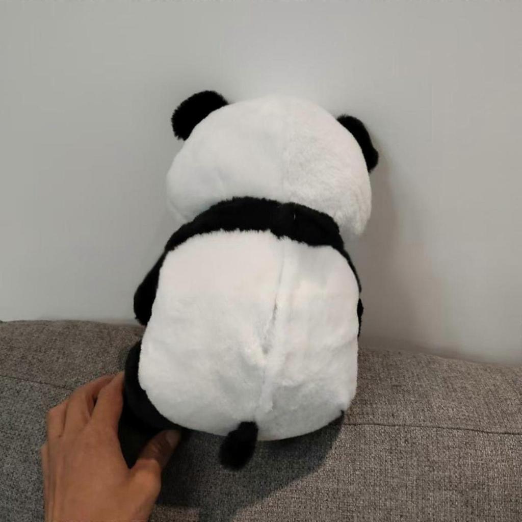 Heartbeats Breathing Sturdy Plush Panda Sleep Soother with Gentle Light and Music for Anxiety Relief Daily Use