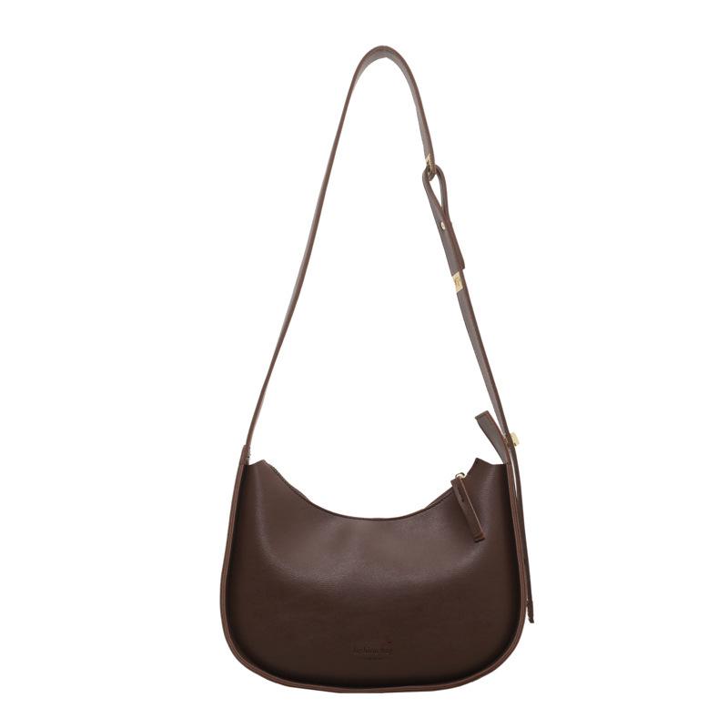 Premium Bag Women's Autumn and Winter New Versatile Retro Shoulder Bag Fashionable Wide Shoulder Strap Messenger Bag