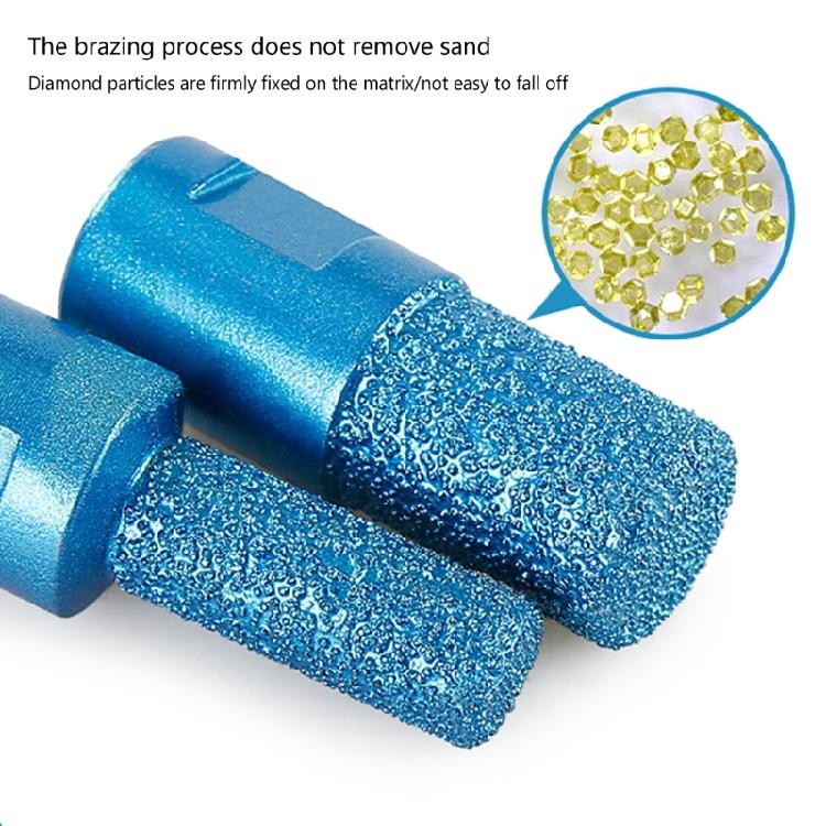 3Piece Grinding Head Round Drilling Bits for 100Angle Grinder 6/10/15mm Diameter