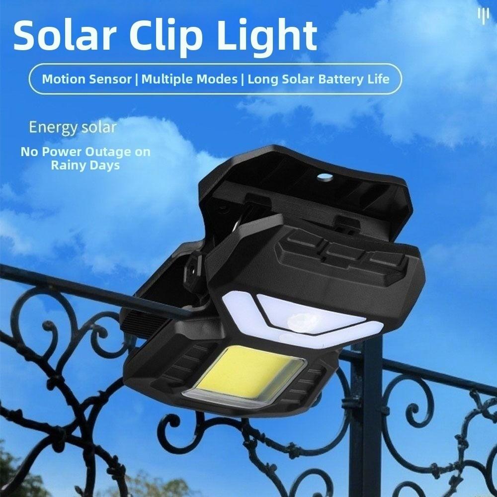 Aufsteckbare Solar-Clip-on-Lampe Bewegungssensor Gartenwandleuchte Solare Gartenleuchten Campingbeleuchtung