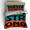Be Strong Motivational Set Bedding Duvet Cover Set Duvet Cover Pillowcases  (1*Duvet Cover 2*Pillowcases, without duvet insert)