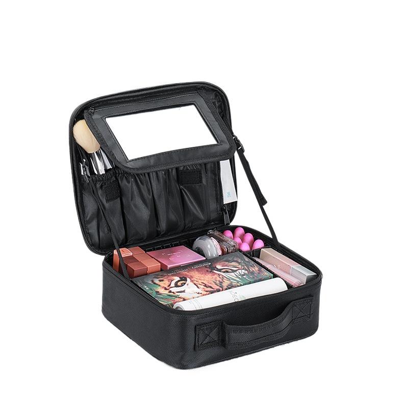Durable Makeup Train Case with Mirror Ideal for Professionals on the Go