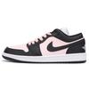 Air Jordan 1 Slip Resistant Abrasion Resistant Low Top Vintage Basketball Shoes Women's Black Pink DC0774-101(Team59-)