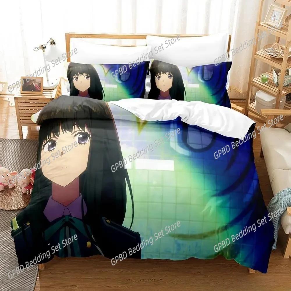 Comforter 3D Print Anime Kawaii Girl Lycoris Recoil Bedding Set Bedroom Soft Modern S Comefortable Quilt