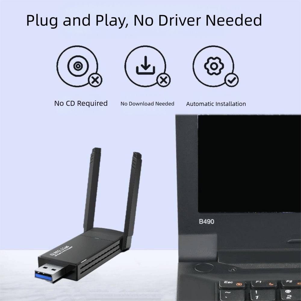 1300M Wireless Network Card 2.4G/5GHz Dual Band PCIE WiFi Adapter Drive Free Rotating USB Wifi Adapter For Computer/Phone/Tablet