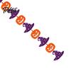Horror Backdrop Decor Halloween Party Felt Hanging Garland, Creepy Pumpkin Ghost Skull Witch Hat Supplies Streamer, Banner for Trick or Treat