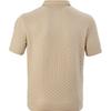 Thin, Breathable, Sweat-wicking, Loose-fitting, Casual, Solid Color Jacquard Men's Short-sleeve Polo Shirt