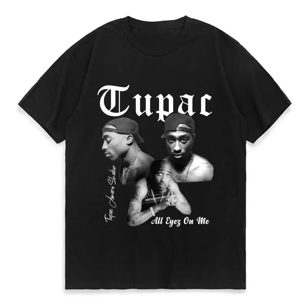Rapper Tupac 2pac T-Shirt Baumwolle Grafik-T-Shirt Unisex Unisex Sommer Streetwear