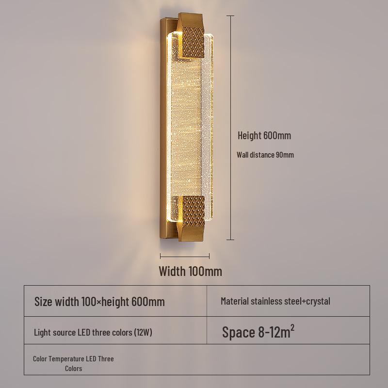 Postmodern Crystal Wall Lamp: Elegant Lighting for Living Rooms, Entrances, Aisles, Stairways, and Bedside Décor