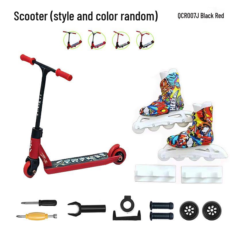 Mini Finger Bike, Skateboard, Scooter & Pants Toy Set