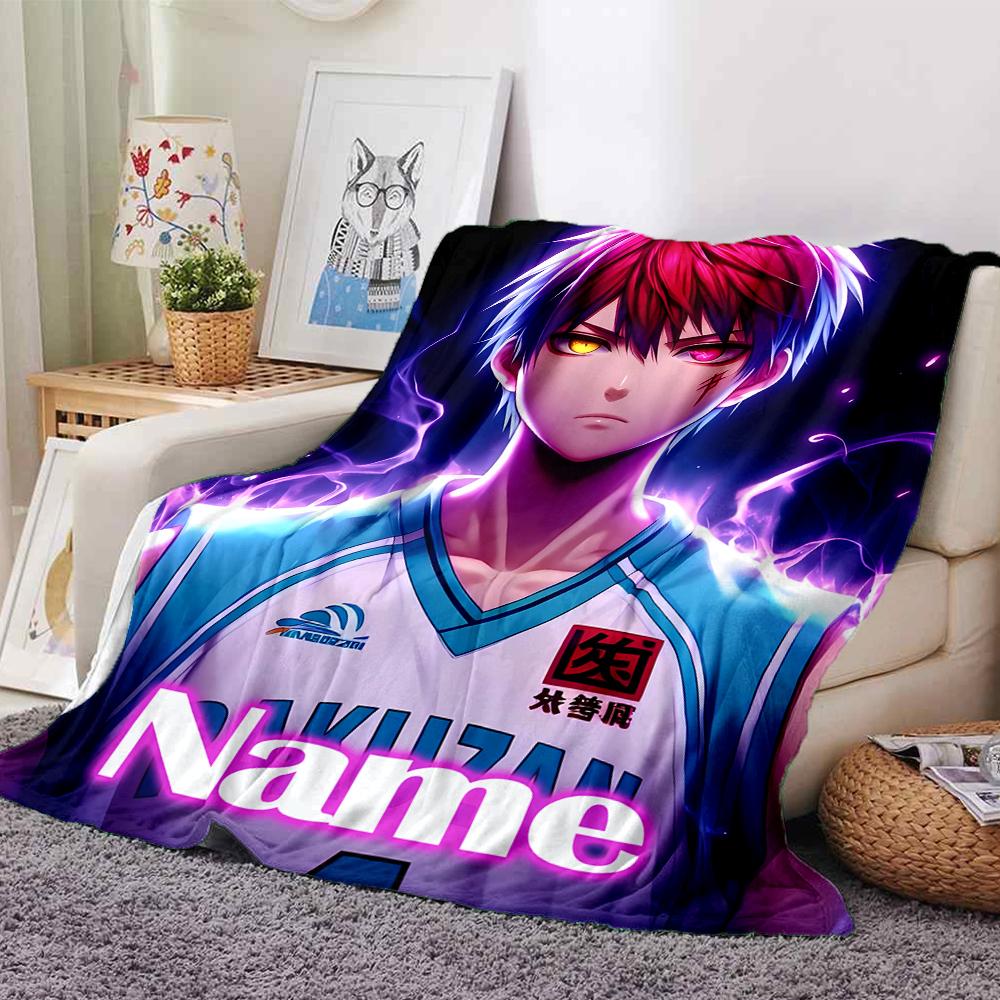 Customiz Name Personality Kuroko's Basketball Blanket Soft &Warm Sofa Office Bed Travel Lunch Break Blanket, Gift Suitable All Seasons