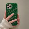 Fashion Solid Color The Puffer Case For iPhone 14 13 12 11 Pro Max 14ProMax 13Pro Silk Wrinkle Green Soft Phone Cover Case