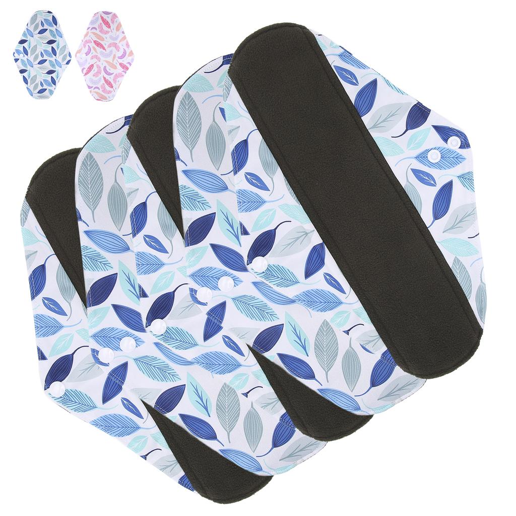 5Pcs Reusable Sanitary Napkins Good Water Absorption Washable Recyclable Women\'s Daily Necessities f