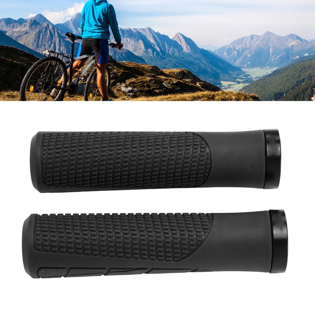 2 PCS Bike Rubber Handlebar Grips Anti Slip Handlebar Cover Shockproof Mountain Bike Handles