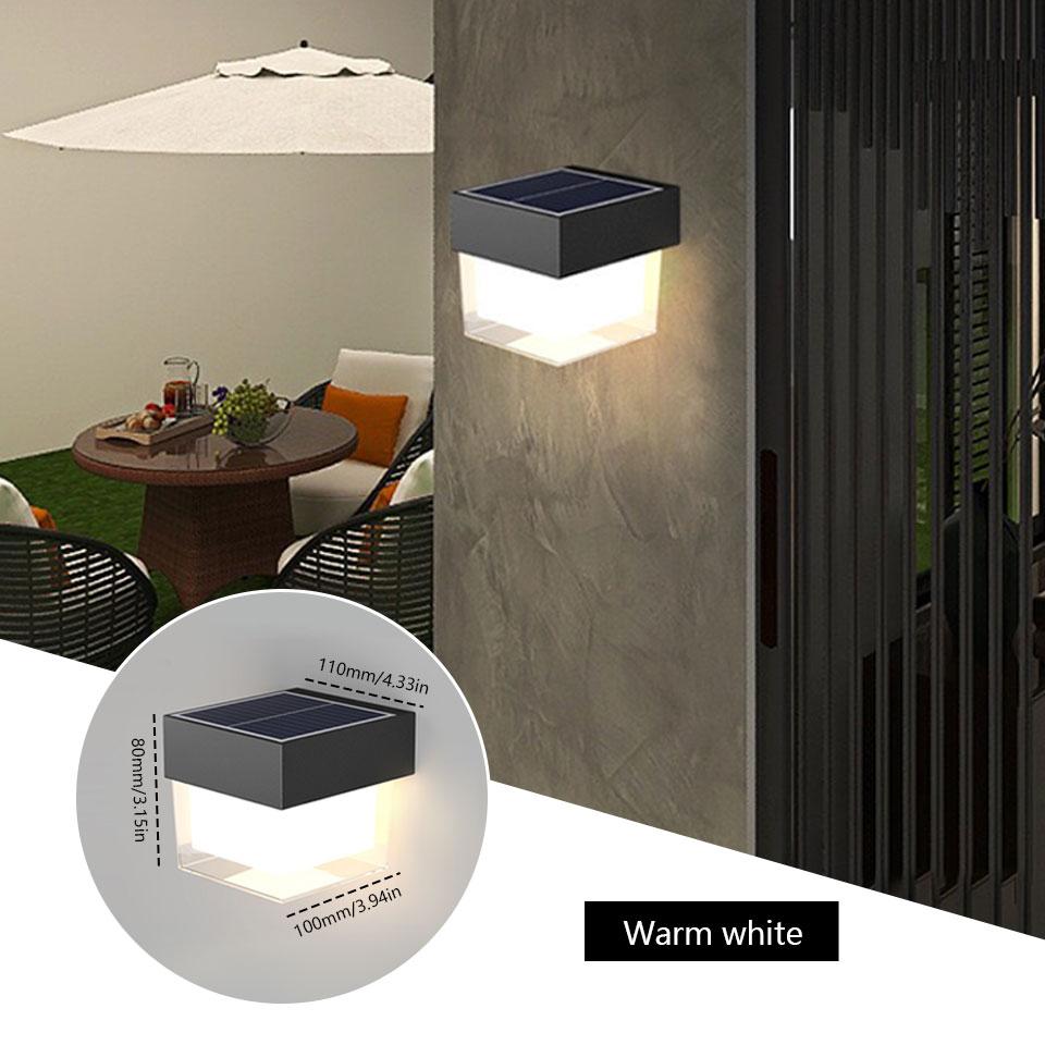 

Солнечные настенные светильники светодиодные лампы для наружного освещения на солнечных батареях уличный садовый светильник садовый двор уличный наружный декор сада теплый белый