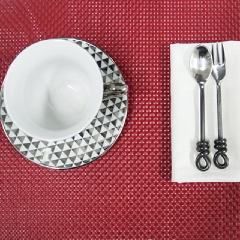 Moderne quadratische Tischmatte Rot