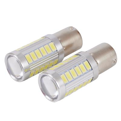 2pcs P21W 1156 BA15S LED Reverse Lamp 12V 33SMD 5630 CanBus LED Bulbs Car Turn Signal Lights High Bright White