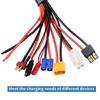1 to 8 Charging Cable Plug Line for Battery EC5 EC3 XT60 Plug Multiple Charging Convert For b6