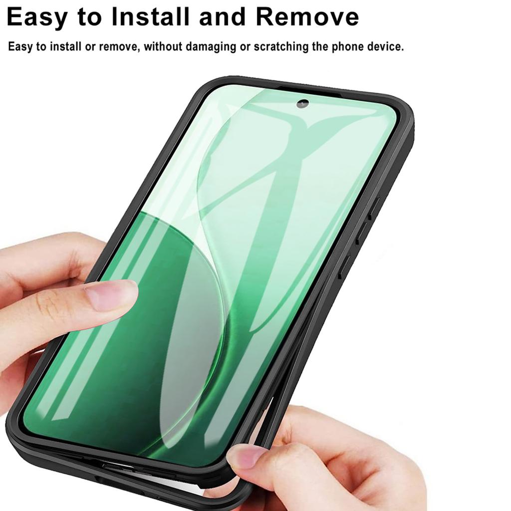 For Oppo Reno14 F 5G Case Acrylic + TPU Clear Phone Cover with PET Screen Film