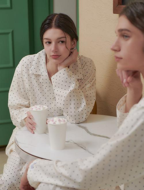 [OFF HOUR] Cloudfin Long Sleeve Pajama Set [Shipped from Korea] 100% Authentic