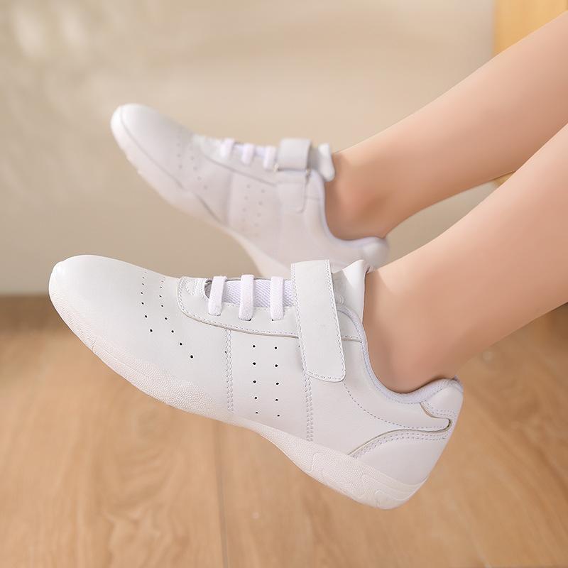 Children 6-12 years old aerobics shoes white aerobics sports cheerleading shoes classmate training