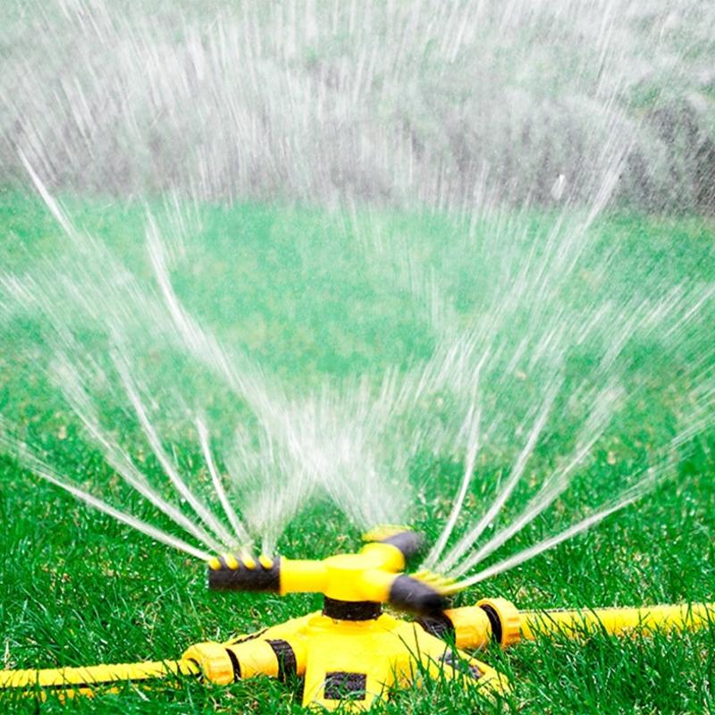 Professional Linkable Sprinkler System For Farms And Gardens 3 Sprayer Heads With Auto Rotation Technology