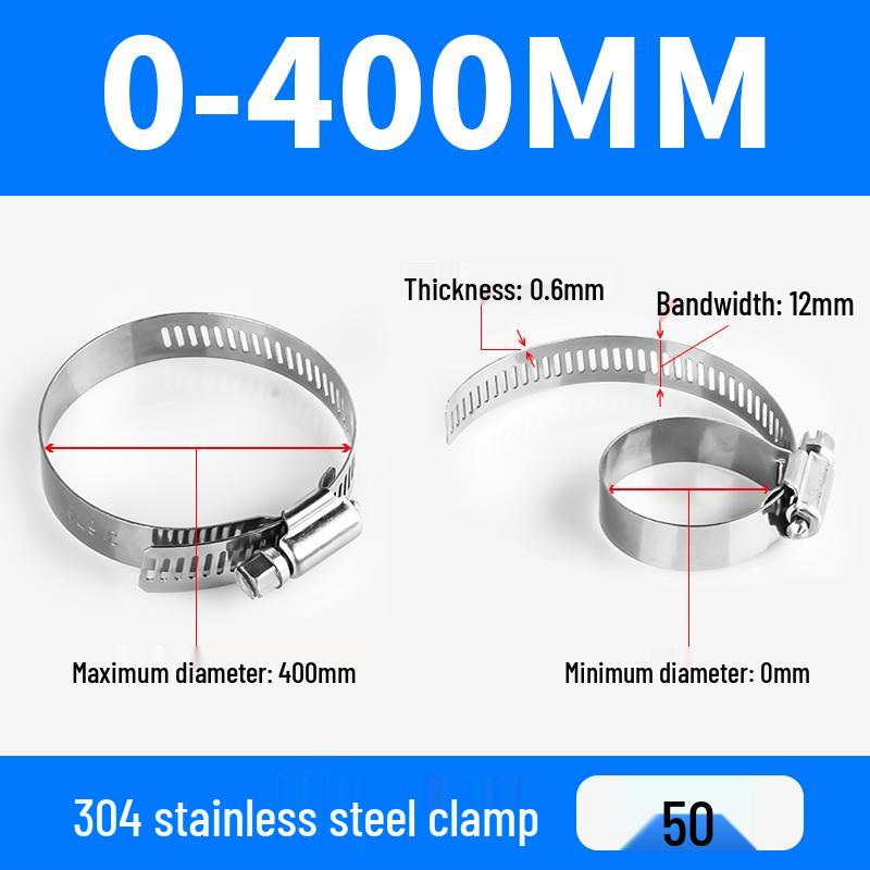304 Stainless Steel Quick-Install Hose Clamp for Gas Pipes