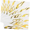 Healifty 1 Set Motorcycle Sticker Motorcycle Decal 3d Decal 3d Sticker Chimney Bracket Chimney Accessories Flame Sticker Yellow PVC 10pcs
