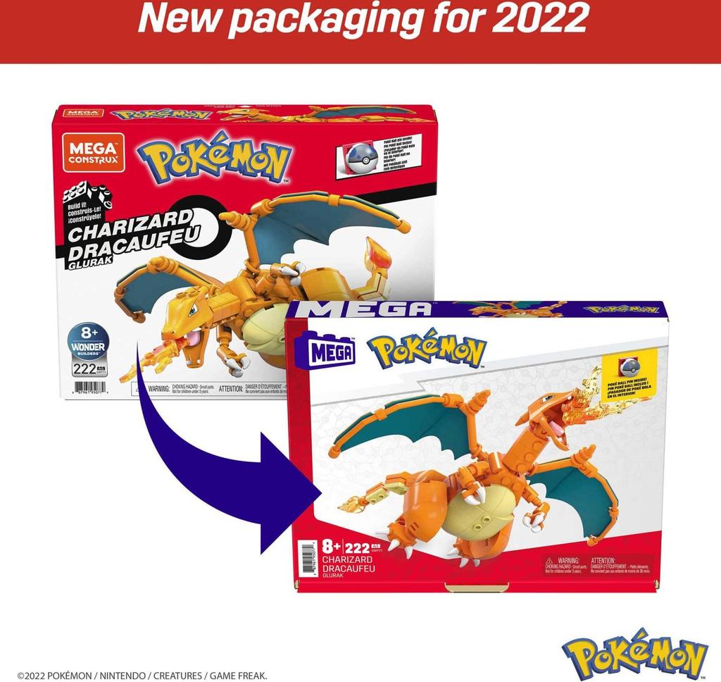 MEGA CONSTRUX Pokemon Charizard [222 Pieces] [Ages 8 and Up] GWY77