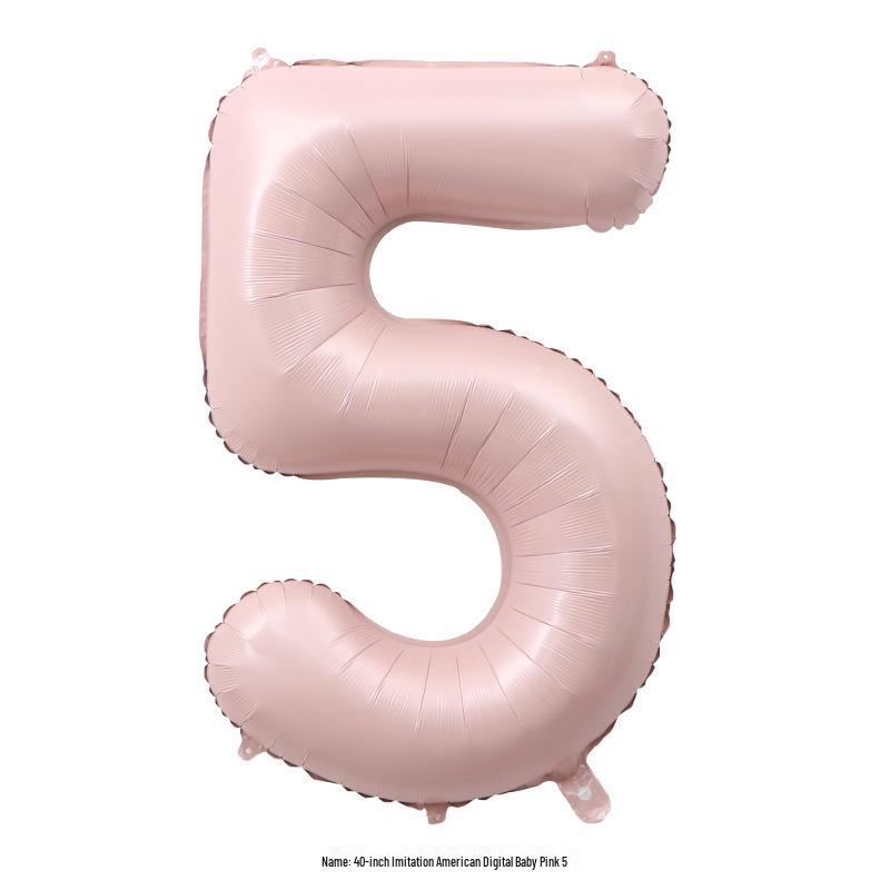 40-Inch Baby Pink & Blue Number Balloons for 100-Day or First Birthday Party Decorations