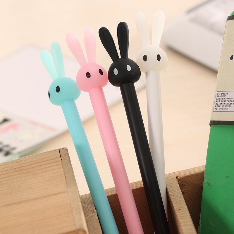 4Pcs Rabbit Gel Pens Set Kawaii School Supplies Office Stationary Photo Album Kawaii Pen