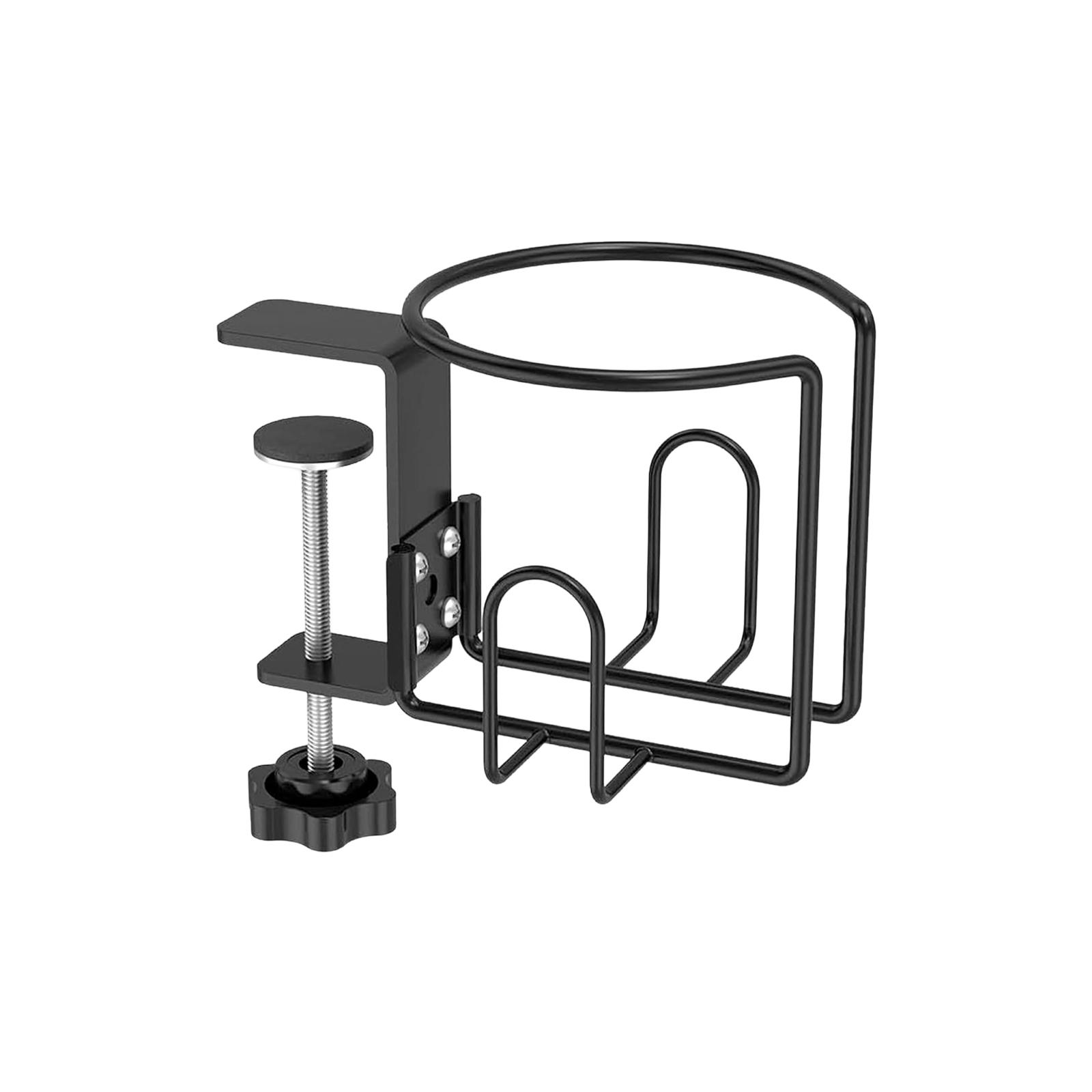 

Metal Cup Holder, Clip Table Cup Holder, Yacht, RV, Beverage Bottle, Coffee Cup Holder One Size чёрный