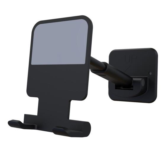 

Держатель для мобильного телефона, регулируемая по высоте 90 градусов, устойчивая к вращению, настенная универсальная подставка для мобильного телефона, кронштейн для телефона чёрный