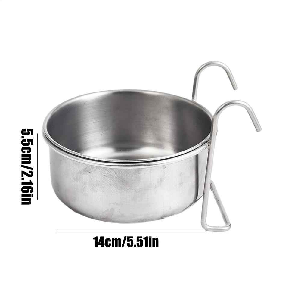 Bird Bowls For Cage Compact Birds Food Cups Spill Proof Sturdy Suspending Stainless Steel Water Bowl For Cockatiel Parakeet