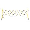 Industrial Expandable Barricade, 3.82m Expandable Safety Barrier, Flaxible Mobile Barricade with Locking Casters, Portable Folding Security Gate