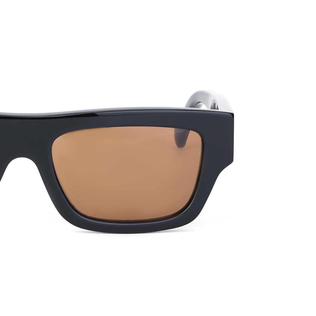 GUCCI Stylish Vintage Versatile Plate Frame Square Sunglasses Men's Black