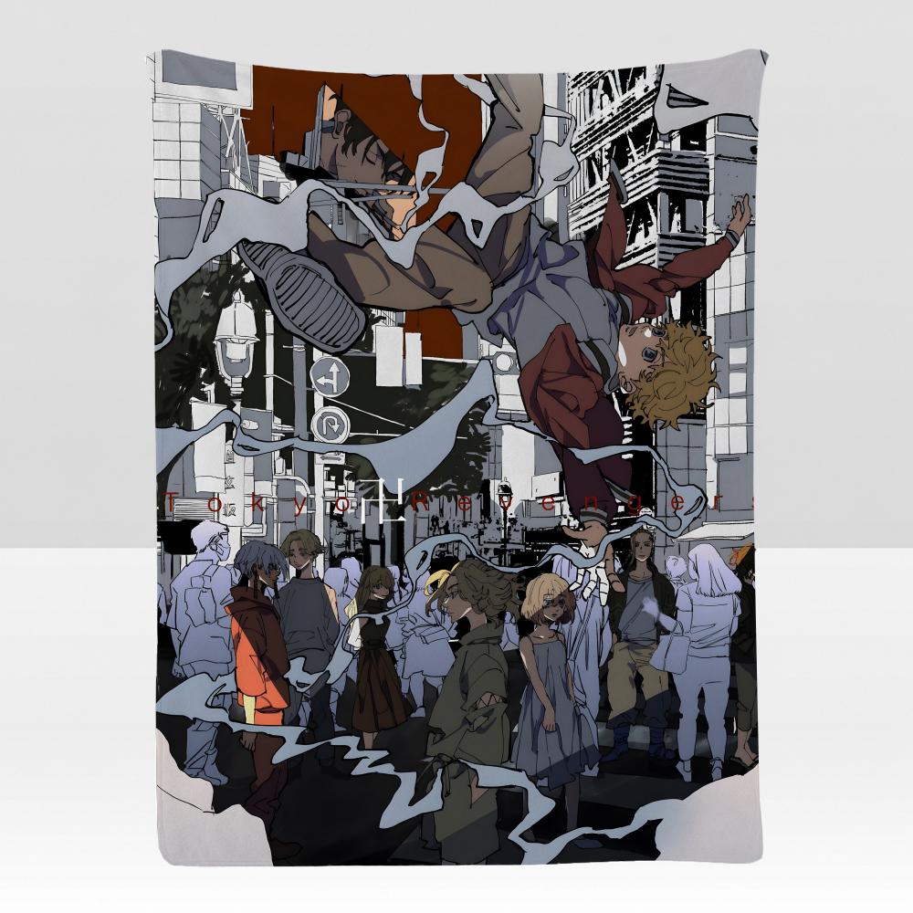 Anime TTokyo RRevengers Throw Soft Flannel Blanket for Bed Bedroom Sofa Picnic Throw Skinfriendly Breathable Gift Cover