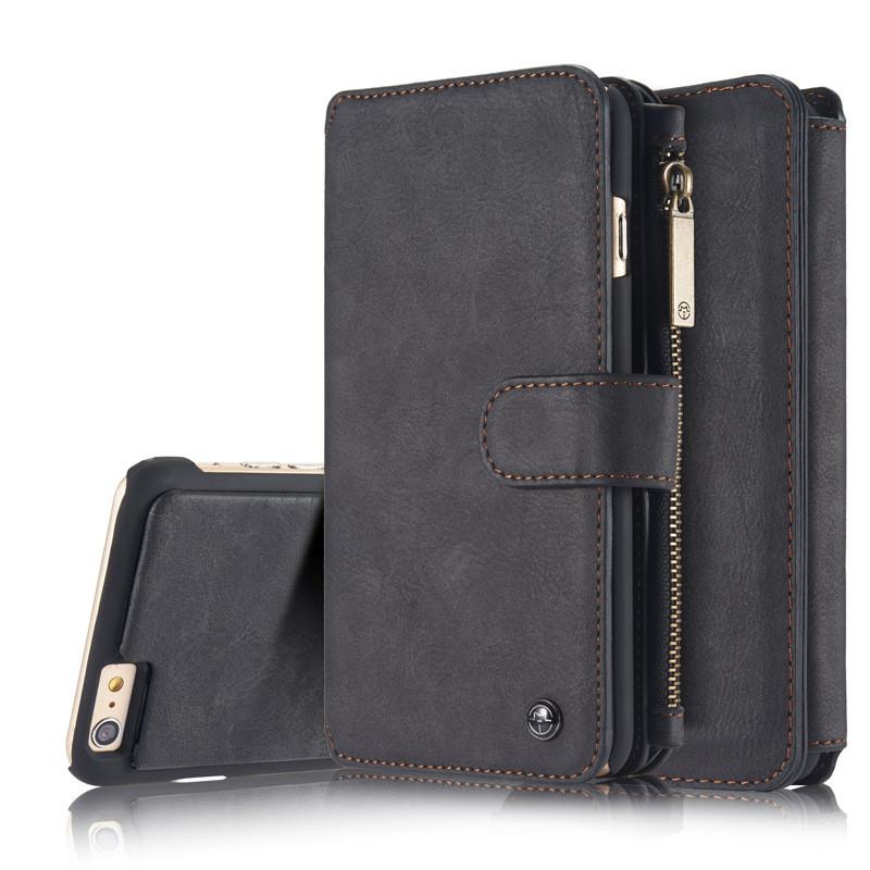 Leather Wallet Phone Case For Iphone 5s With Antifall Protection And Chain Loop