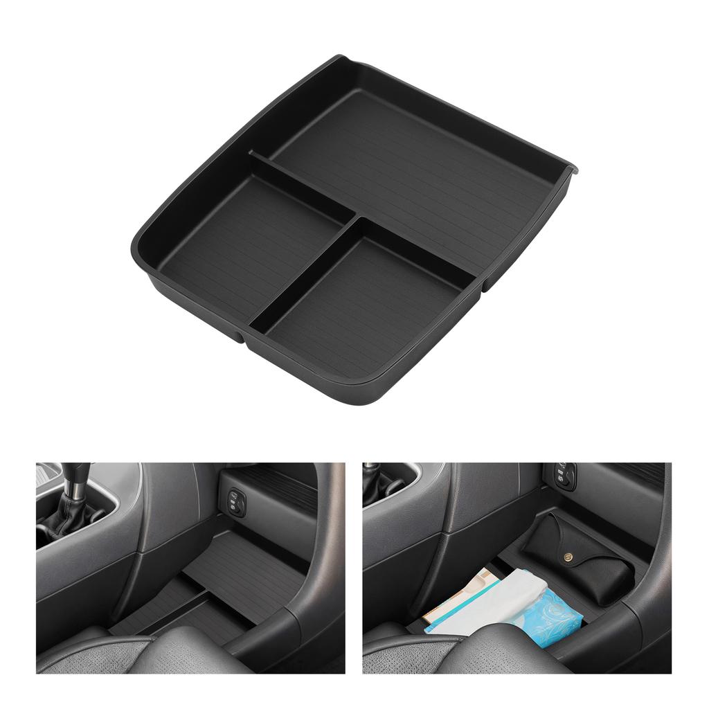 For Hyundai Palisade 2026 Center Console Lower Storage Box Car Central Tray TPE Organizer Accessories Tidying Black