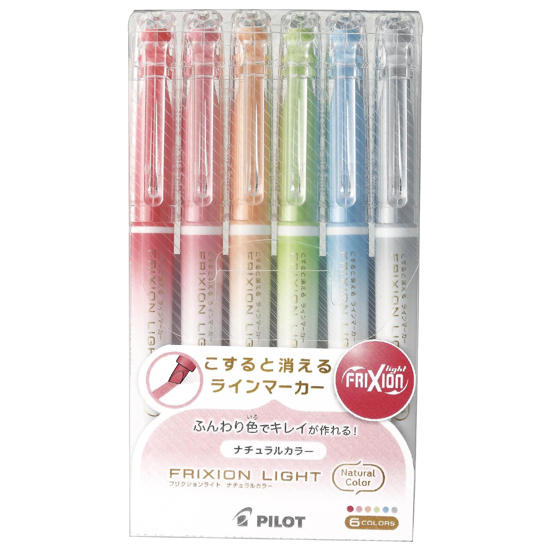 

PILOT FriXion Erasable Highlighter Set, Natural Colors, 6-Pack, 3.3mm, Smooth Writing