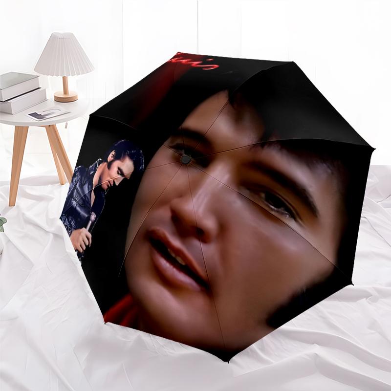 Elvis Fashionable Automatic Opening/Closing Folding Umbrella. Portable and Foldable, Ideal for Gift, Travel, and Daily Use.
