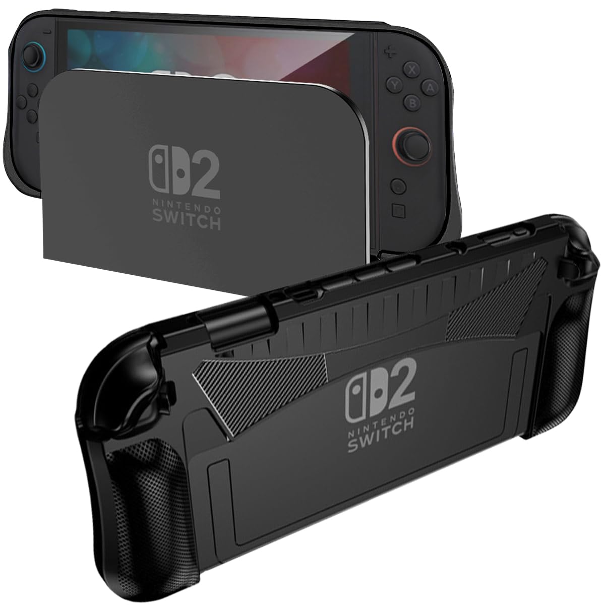 

NINKI for Nintendo Switch2 Protective Soft TPU Shock Charge While Nintendo Switch2 Fingerprint Easy Compatible with Nintendo Switch2 Controller Case, чёрный