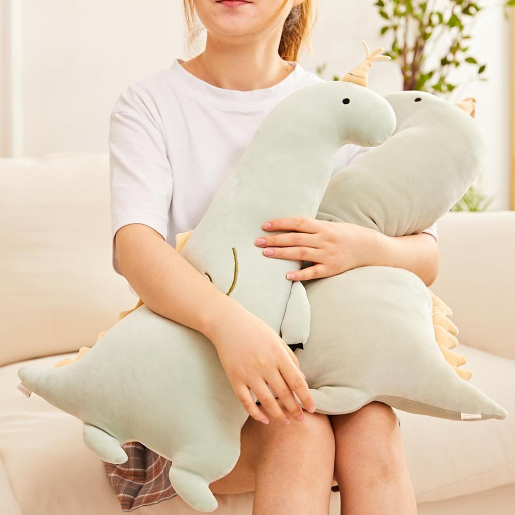 Livheart Body Pillow, Polyester, Roomies Party, Scared Dinosaur, Large (Total Length: Approx. 42cm), Fluffy and Soft, 58931-51