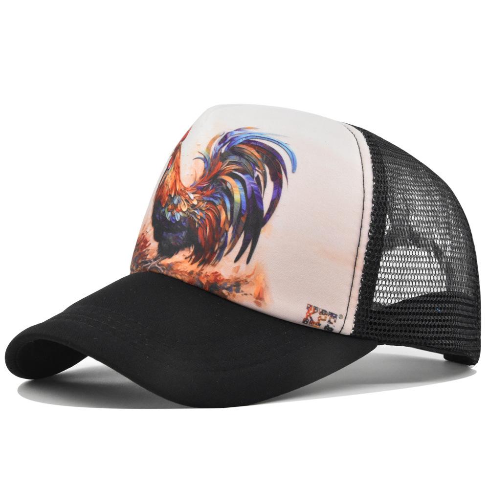 Animal baseball cap digital design personalized duckbill cap hat men's and women's breathable sun hat polyester