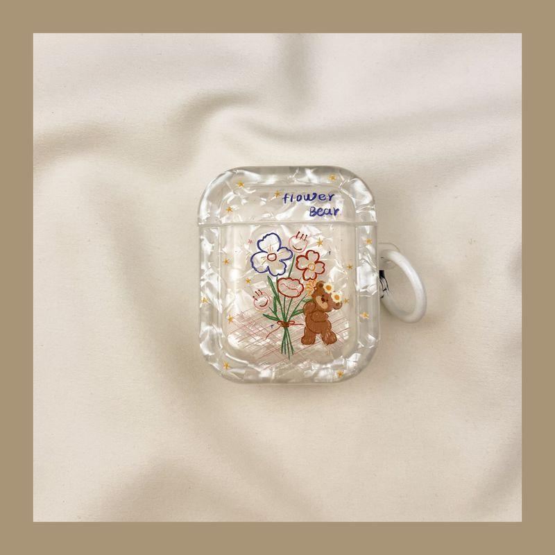 

Чехол для Airpod3 для Apple Pro Чехол для наушников Второе поколение Беспроводной Bluetooth Третье поколение Aipods2 Поколение Airpodpro Четвертое поколение 5 Airpods pro [Shell bouquet Bear] send Hook